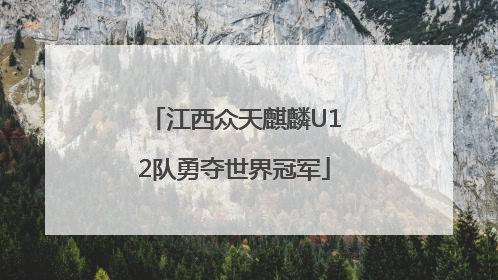 江西众天麒麟U12队勇夺世界冠军