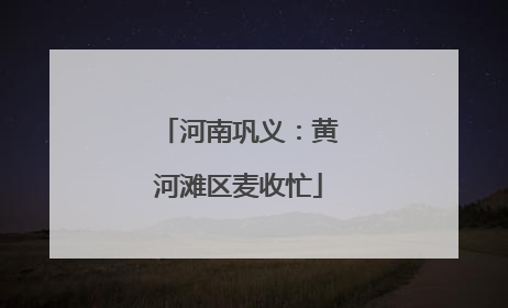 河南巩义：黄河滩区麦收忙