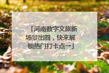 河南数字文旅新场景出圈，快来解锁热门打卡点→