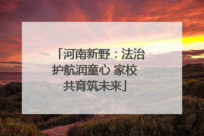 河南新野：法治护航润童心 家校共育筑未来