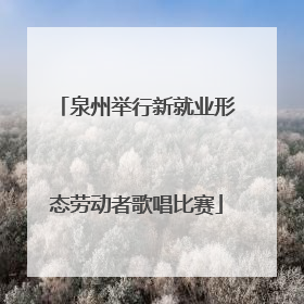 泉州举行新就业形态劳动者歌唱比赛