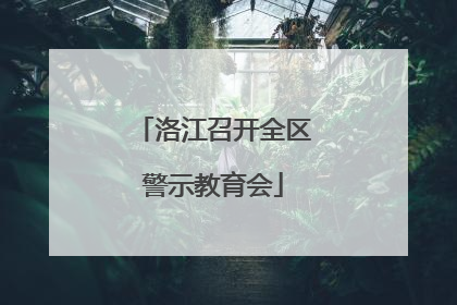 洛江召开全区警示教育会