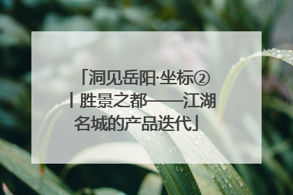 洞见岳阳·坐标②丨胜景之都——江湖名城的产品迭代