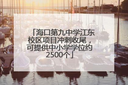 海口第九中学江东校区项目冲刺收尾，可提供中小学学位约2500个
