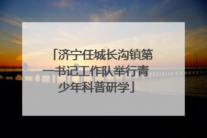 济宁任城长沟镇第一书记工作队举行青少年科普研学