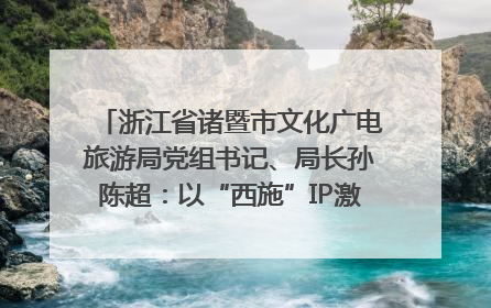 浙江省诸暨市文化广电旅游局党组书记、局长孙陈超：以“西施”IP激活全域旅游 打造县域文旅融合新标杆｜第七届全国县域旅游研究成果发布系列活动