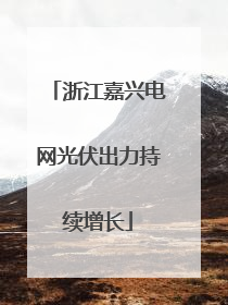 浙江嘉兴电网光伏出力持续增长
