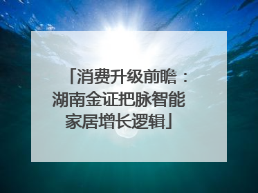 消费升级前瞻：湖南金证把脉智能家居增长逻辑