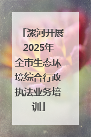 漯河开展2025年全市生态环境综合行政执法业务培训