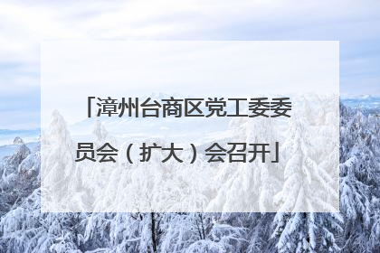 漳州台商区党工委委员会（扩大）会召开