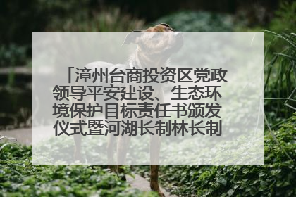 漳州台商投资区党政领导平安建设、生态环境保护目标责任书颁发仪式暨河湖长制林长制工作会议召开