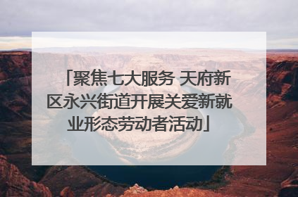聚焦七大服务 天府新区永兴街道开展关爱新就业形态劳动者活动