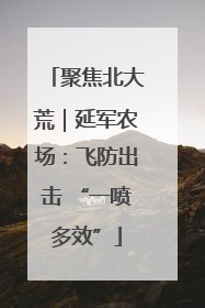 聚焦北大荒｜延军农场：飞防出击 “一喷多效”