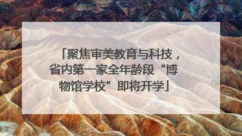 聚焦审美教育与科技，省内第一家全年龄段“博物馆学校”即将开学