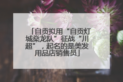 自贡拟用“自贡灯城燊龙队”征战“川超”，起名的是美发用品店销售员