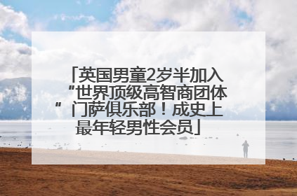英国男童2岁半加入“世界顶级高智商团体”门萨俱乐部！成史上最年轻男性会员