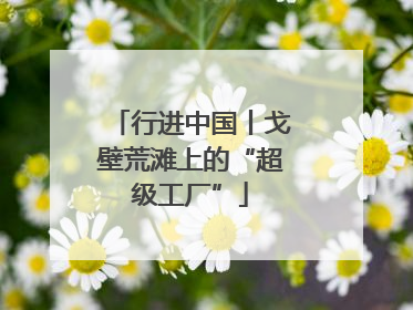 行进中国丨戈壁荒滩上的“超级工厂”