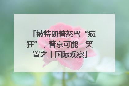 被特朗普怒骂“疯狂”，普京可能一笑置之丨国际观察