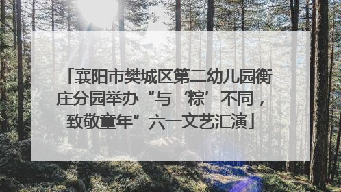 襄阳市樊城区第二幼儿园衡庄分园举办“与‘粽’不同，致敬童年”六一文艺汇演