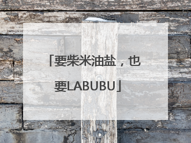 要柴米油盐，也要LABUBU