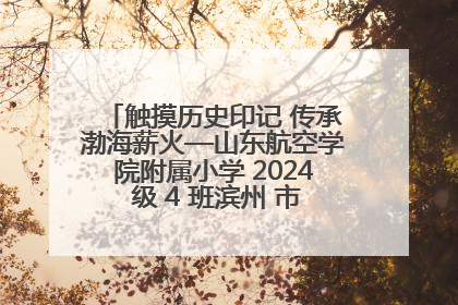 触摸历史印记 传承渤海薪火—山东航空学院附属小学 2024 级 4 班滨州 市档案馆研学实践活动