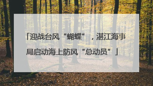 迎战台风“蝴蝶”，湛江海事局启动海上防风“总动员”