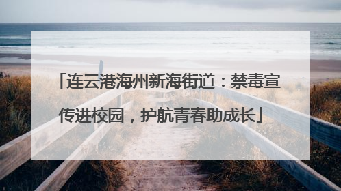 连云港海州新海街道：禁毒宣传进校园，护航青春助成长