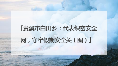 贵溪市白田乡：代表织密安全网，守牢假期安全关（图）