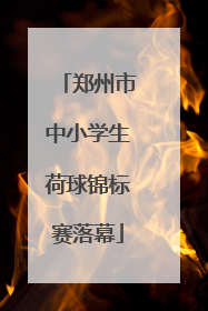郑州市中小学生荷球锦标赛落幕