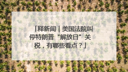 释新闻｜美国法院叫停特朗普“解放日”关税，有哪些看点？