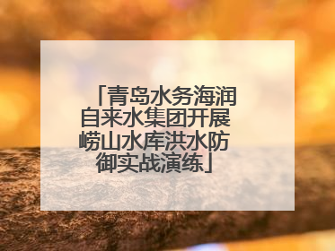 青岛水务海润自来水集团开展崂山水库洪水防御实战演练