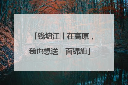 钱塘江丨在高原，我也想送一面锦旗