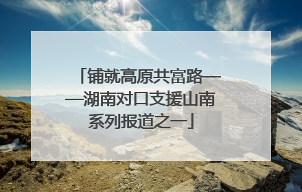 铺就高原共富路——湖南对口支援山南系列报道之一