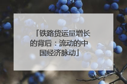 铁路货运量增长的背后：流动的中国经济脉动