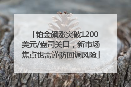 铂金飙涨突破1200美元/盎司关口，新市场焦点也需谨防回调风险