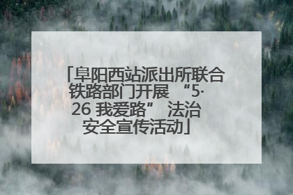 阜阳西站派出所联合铁路部门开展 “5·26 我爱路” 法治安全宣传活动