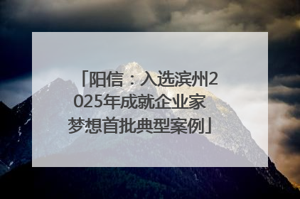 阳信：入选滨州2025年成就企业家梦想首批典型案例