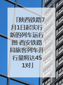 陕西铁路7月1日起实行新的列车运行图 西安铁路局旅客列车开行量将达451对