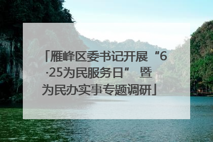 雁峰区委书记开展“6·25为民服务日” 暨为民办实事专题调研