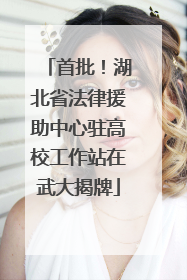 首批！湖北省法律援助中心驻高校工作站在武大揭牌