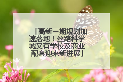 高新三期规划加速落地！丝路科学城又有学校及商业配套迎来新进展
