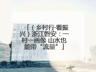 （乡村行·看振兴）浙江磐安：一村一画像 山水也能带“流量”