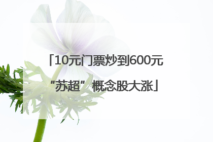 10元门票炒到600元 “苏超”概念股大涨