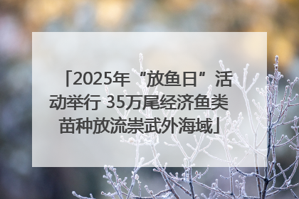 2025年“放鱼日”活动举行 35万尾经济鱼类苗种放流崇武外海域