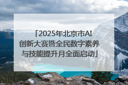2025年北京市AI创新大赛暨全民数字素养与技能提升月全面启动
