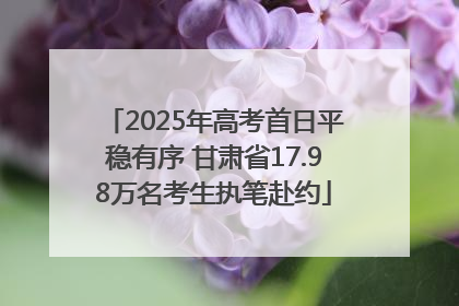 2025年高考首日平稳有序 甘肃省17.98万名考生执笔赴约