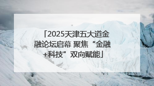 2025天津五大道金融论坛启幕 聚焦“金融+科技”双向赋能