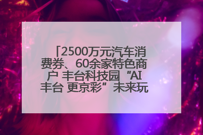 2500万元汽车消费券、60余家特色商户 丰台科技园“AI丰台 更京彩”未来玩家市集活动正式开幕
