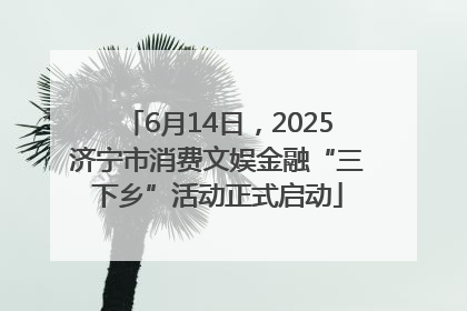 6月14日，2025济宁市消费文娱金融“三下乡”活动正式启动