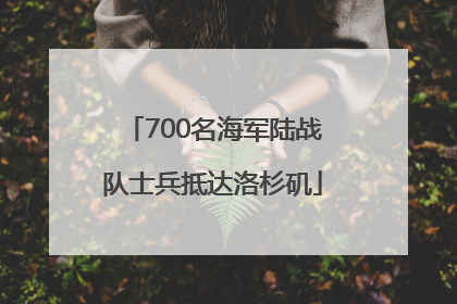700名海军陆战队士兵抵达洛杉矶